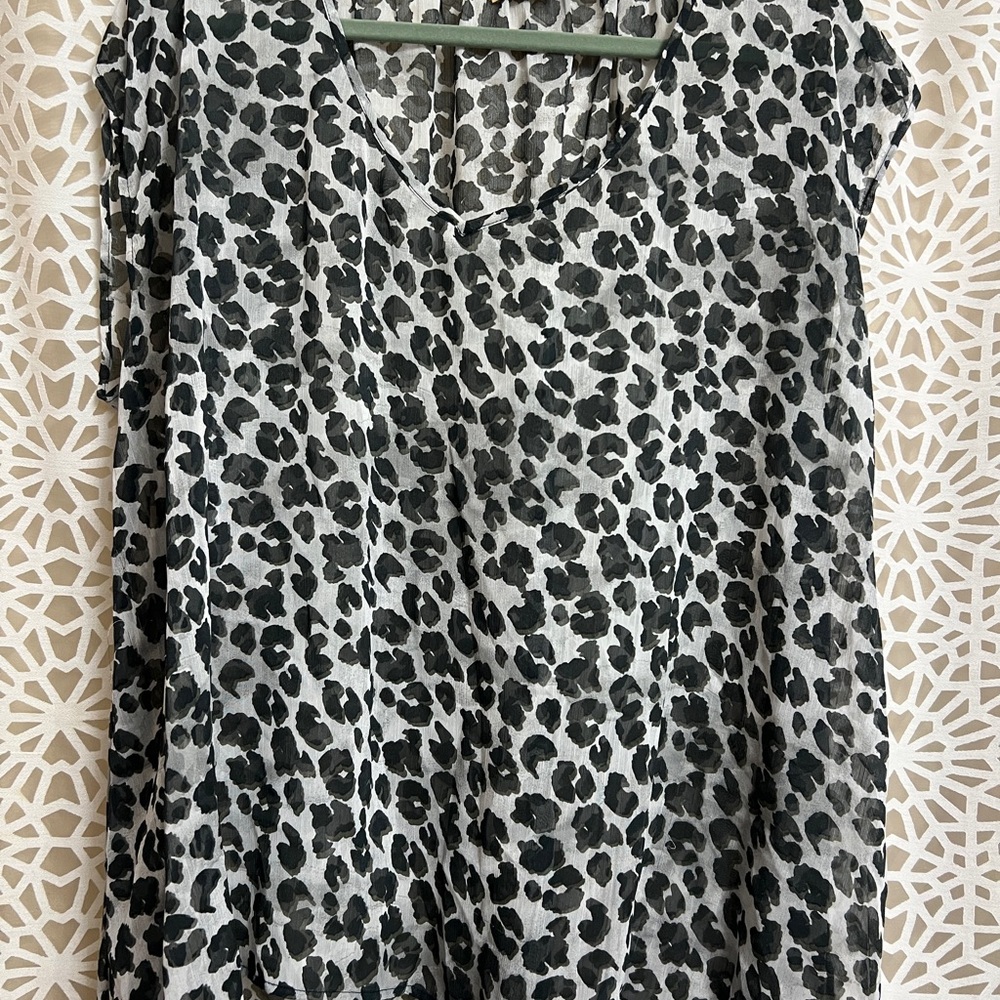 Show Me Your Mumu Sheer Leopard Print Women's Tunic